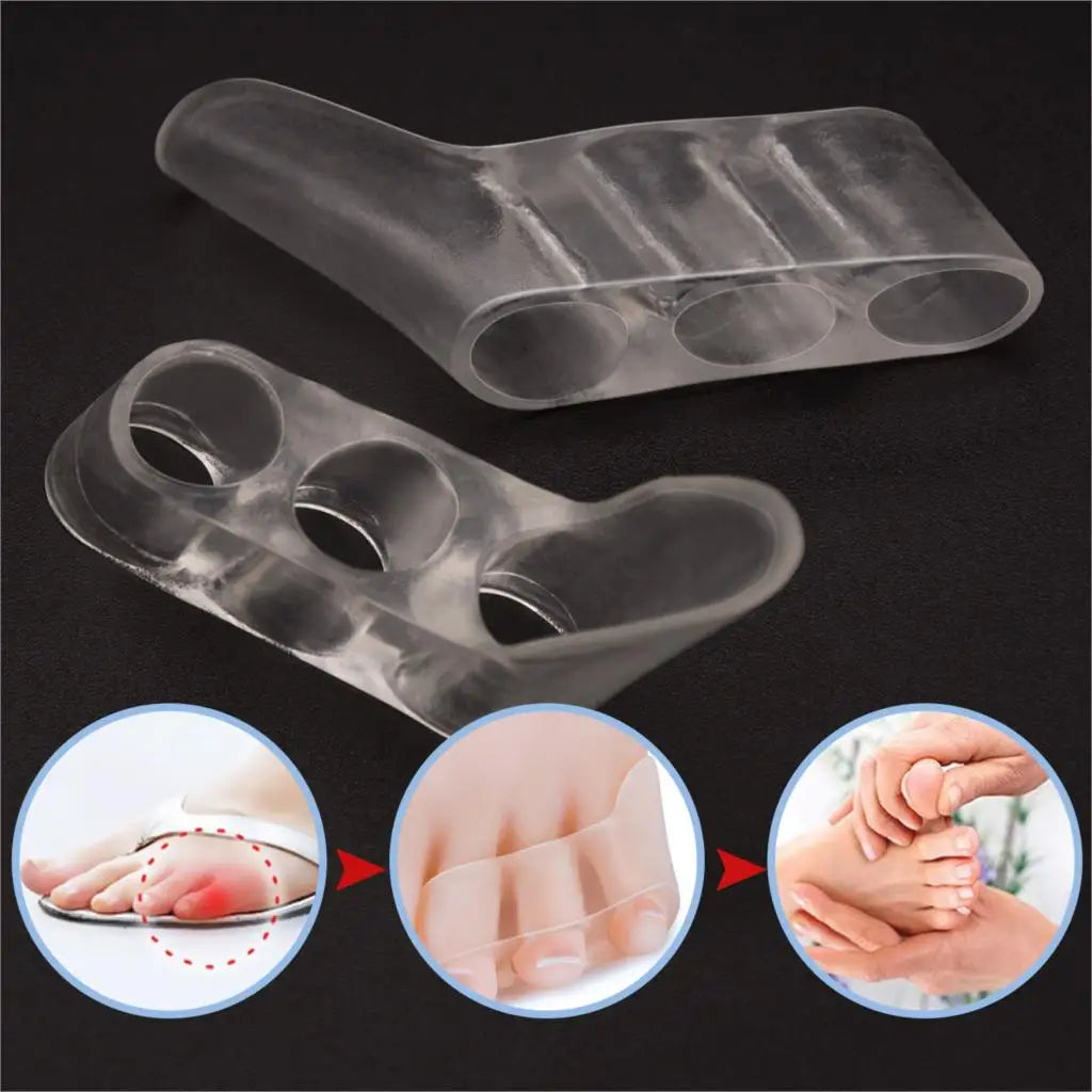 2-Pack Silicone Gel Toe Protectors – Pain Relief for Bunions & Little Toes