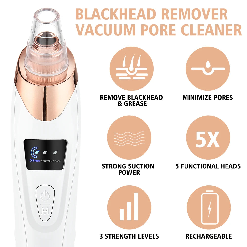 Electric Blackhead Remover Vacuum – Deep Cleansing Facial Pore Cleaner for Acne