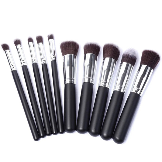 8/10/12-Piece Makeup Brush Set – Professional Tools for Face, Powder & Eyeshadow