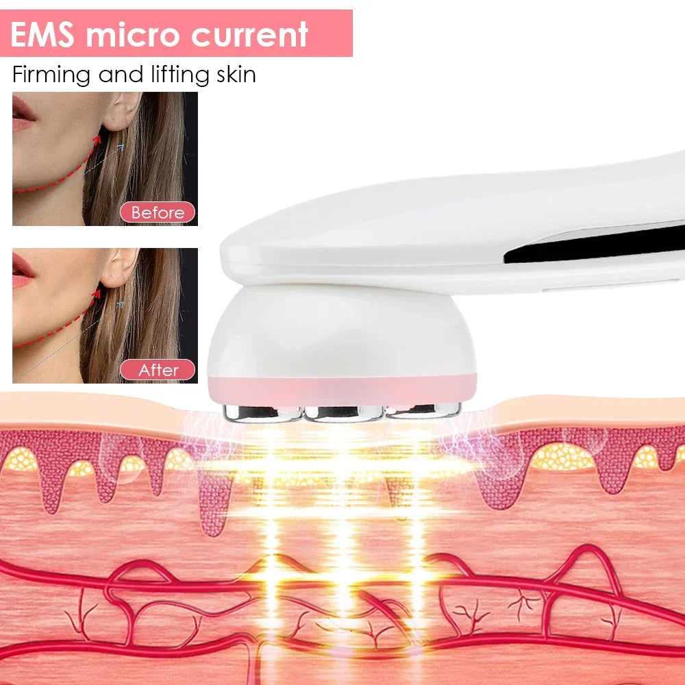 5-in-1 LED Skin Tightening Device – EMS Photon Therapy for Face Lifting & Spa Treatments