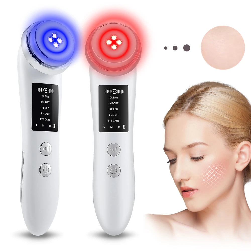 5-in-1 EMS Face Lifting Machine – Portable LED Facial Massager for Skincare & Tightening