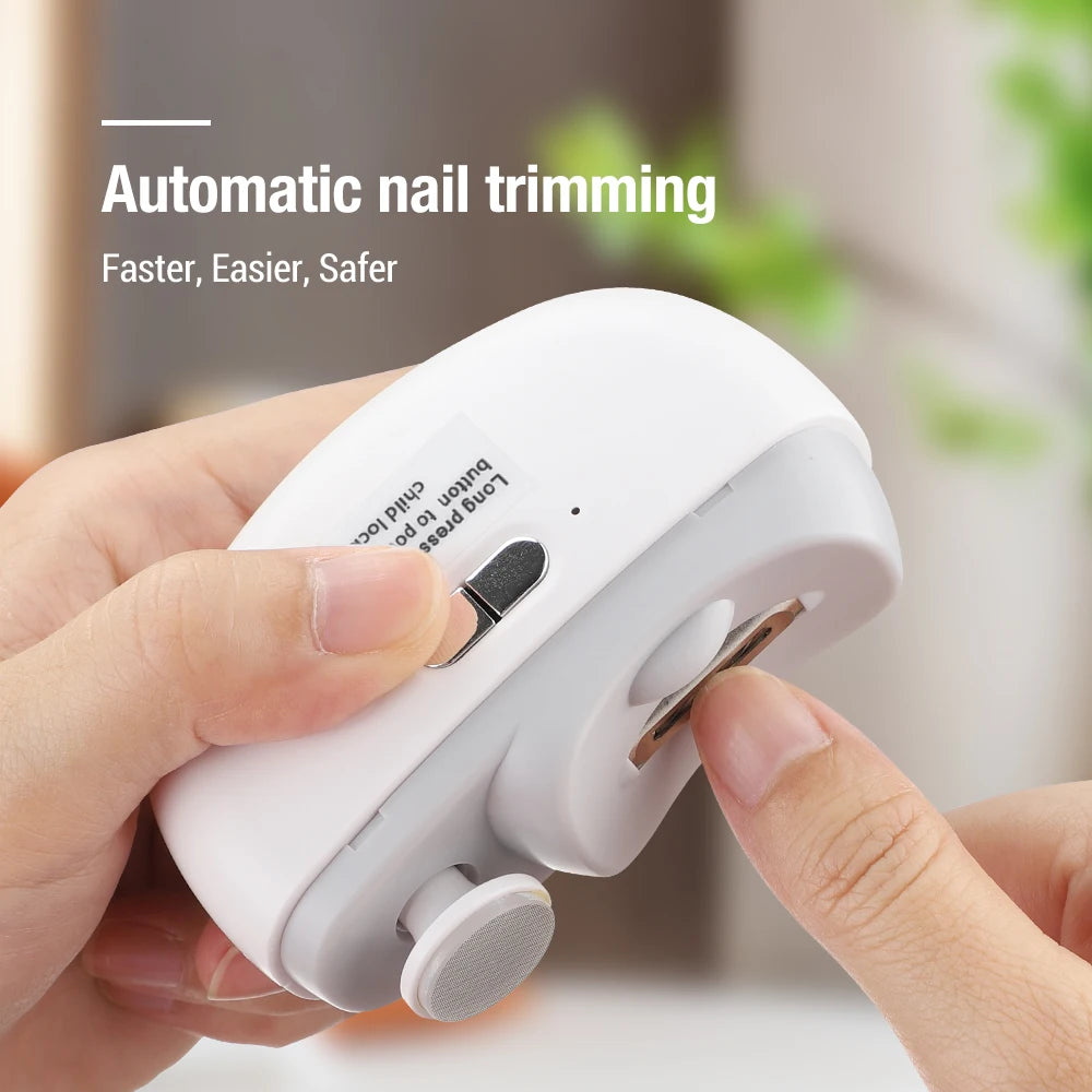 Electric Nail Clipper – Automatic Safety Trimmer with Light for All Ages