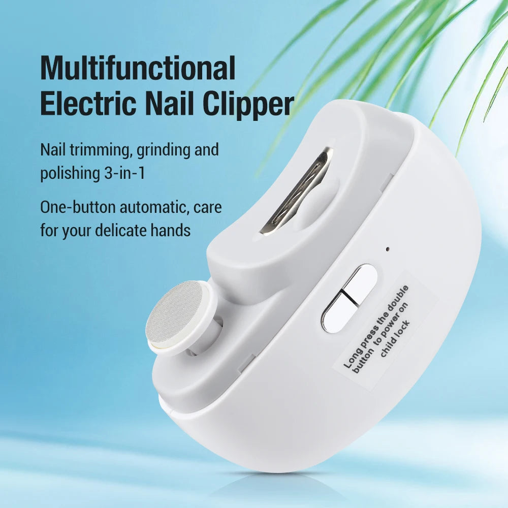 Electric Nail Clipper – Automatic Safety Trimmer with Light for All Ages