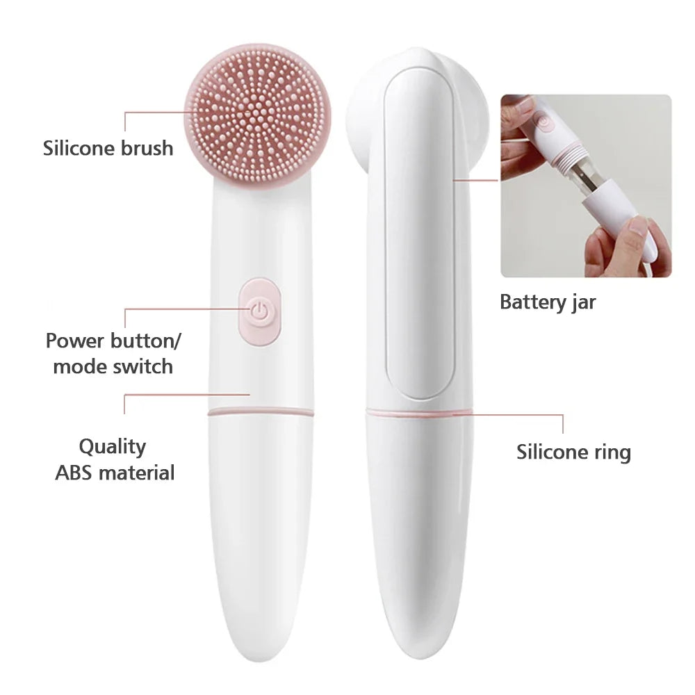 Electric Facial Cleaner – 2-in-1 Silicone Cleansing Brush & Massager for Spa Skin Care