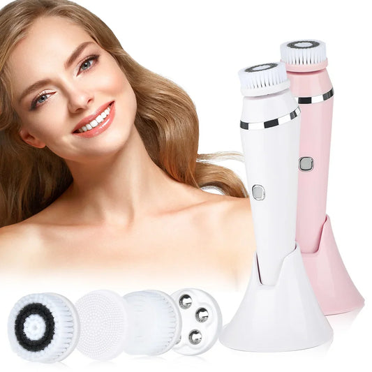 Sonic Facial Cleansing Brush Set for Deep Cleaning & Makeup Removal