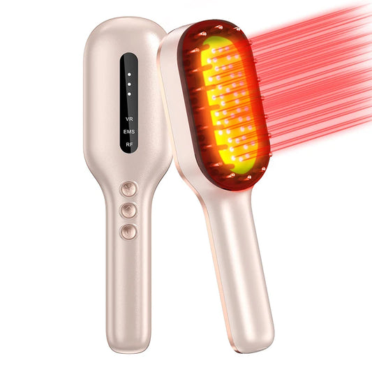 Vibrating Hair Growth Comb – Red & Blue Light